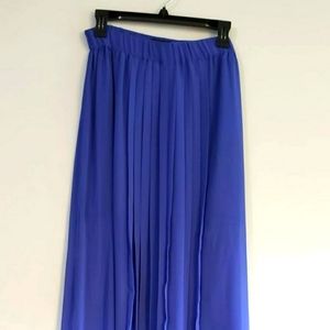 Mossimo Blue Pleated Maxi Skirt Size S